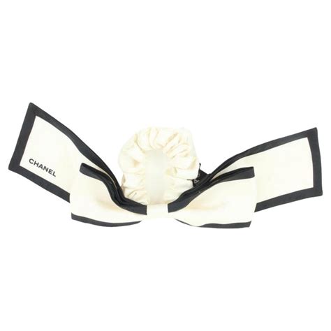 chanel hair tie ribbon|chanel hair clip for sale.